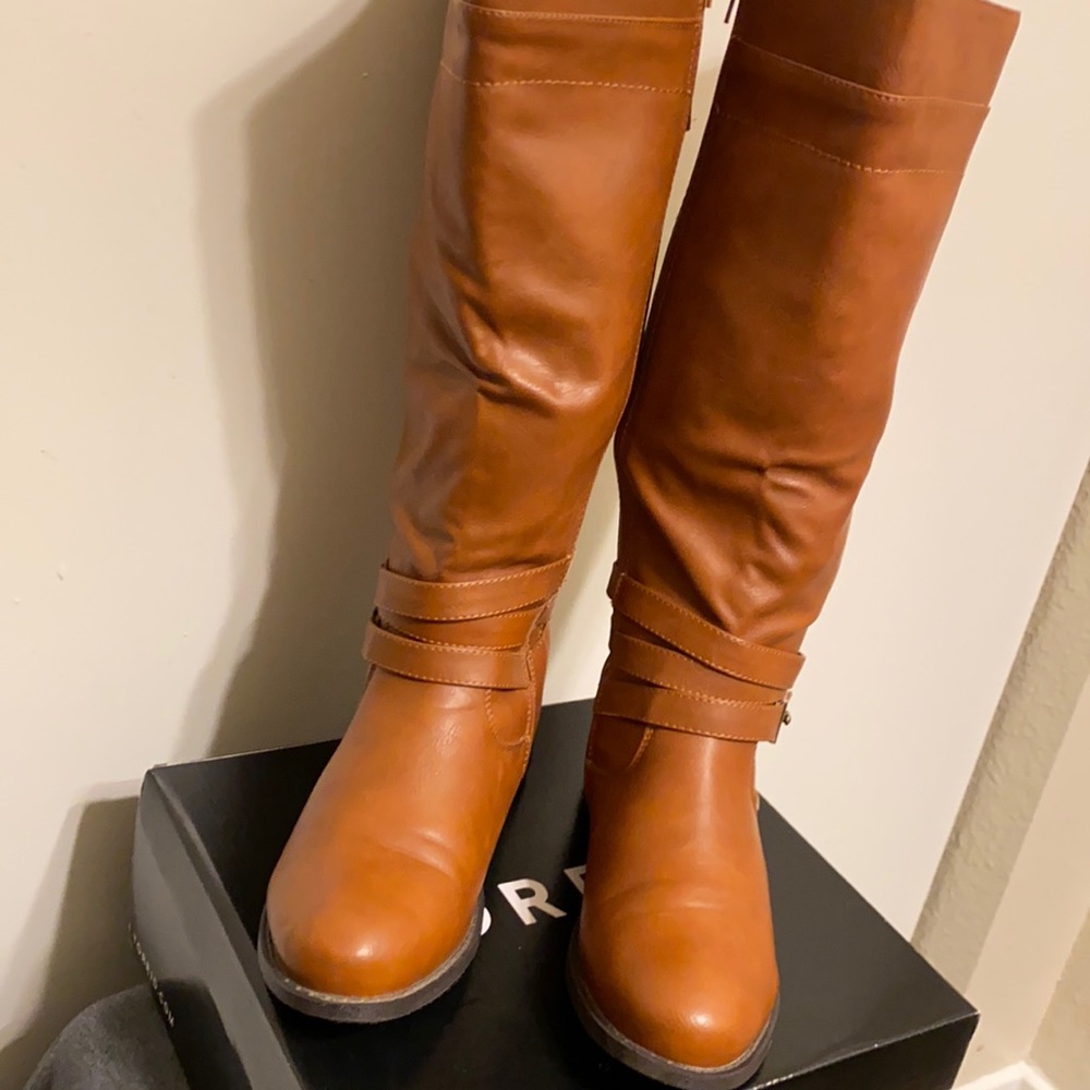 Cognac colored boots